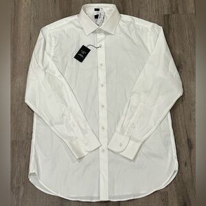 NWT J. Crew Staple White 16 / 33 Ludlow Lux Dress Shirt (Large) Spread Collar